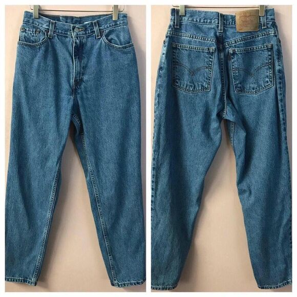 Vintage Levi’s 550 Relaxed Fit Tapered Leg Medium Wash Blue Jeans Size 10 EUC - Picture 1 of 10